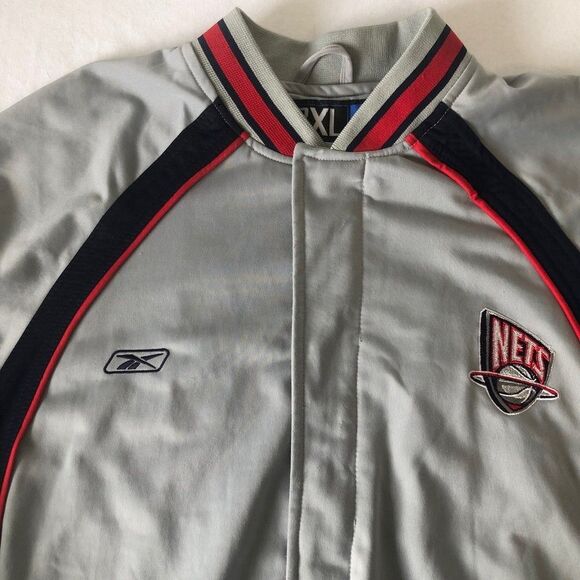 Vintage NBA New Jersey NETS Reebok Warmup Jacket Sz 2XL Basketball Fans Apparel - Picture 2 of 13